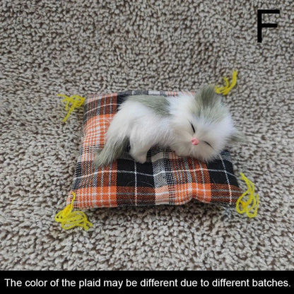 Artificial Mini Sleeping Cats on Cloth Pad from Odditygadget at $12.97