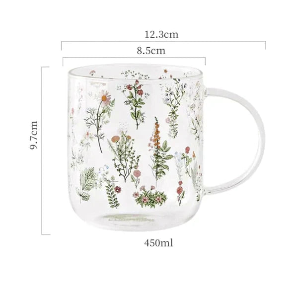 FLORAL GLASS CUP from Odditygadget at $19.97