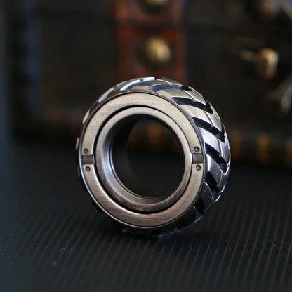 Stainless Steel Motorcycle Tire Fidget Ring from Odditygadget at $29.47