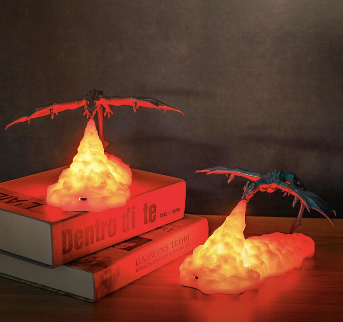 3D Printed Dragon Night Light LED Night Lamp from Odditygadget at $74.80