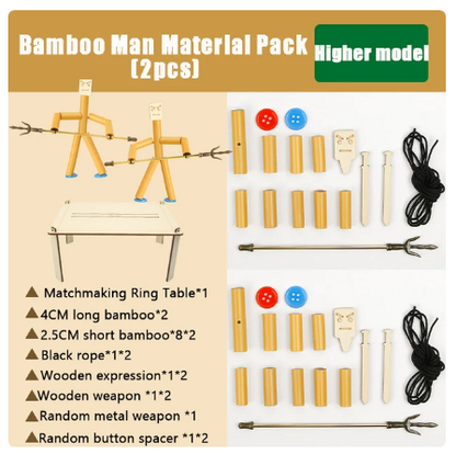 DIY Small Bamboo Man Two Player Battle Fun Interactive Party Game from Odditygadget at $15.97