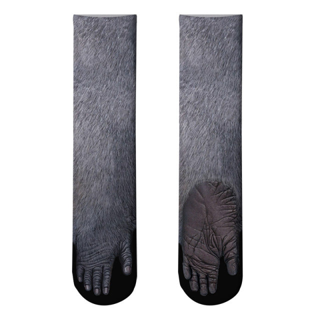 Realistic Comfy Animal Paws Socks from Odditygadget at $14.97