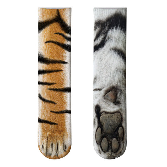 Realistic Comfy Animal Paws Socks from Odditygadget at $14.97