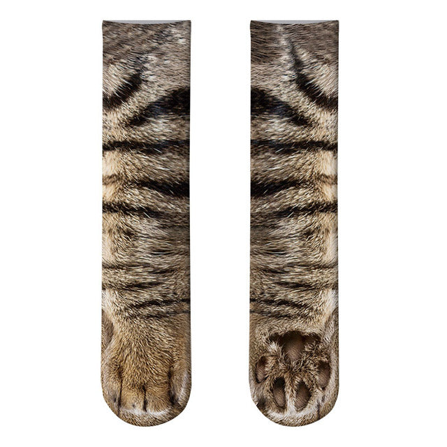 Realistic Comfy Animal Paws Socks from Odditygadget at $14.97