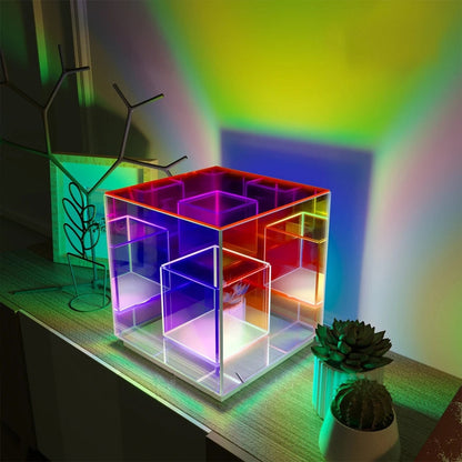 RGB Cube Table Lamp from Odditygadget at $58.97