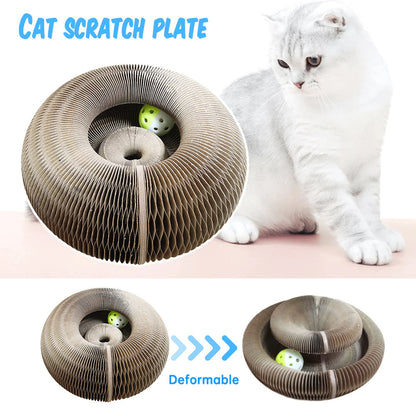 Magic Organ Cat Scratching Board-Comes with a toy bell ball and catnip from Odditygadget at $18.97